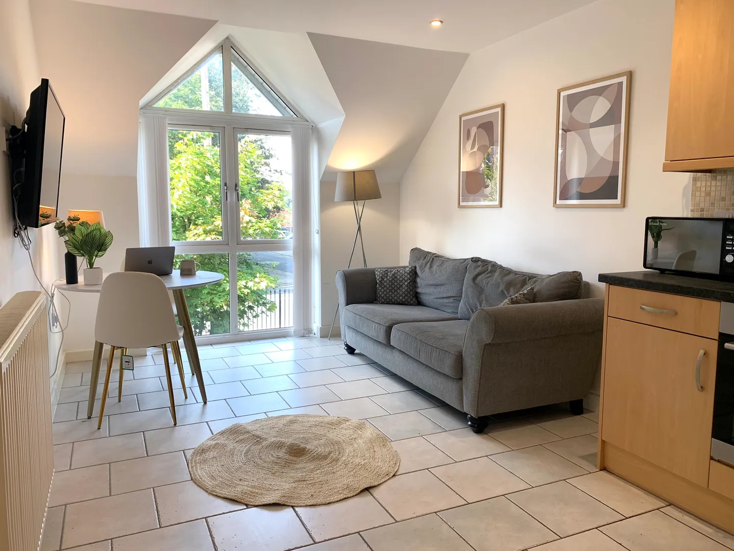 Bright Living Space with Balcony Access